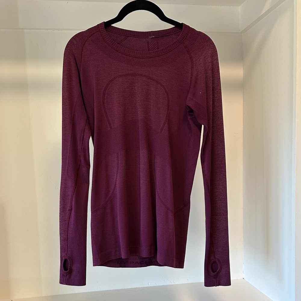 lululemon athletica Deep Plum Long Sleeve Top